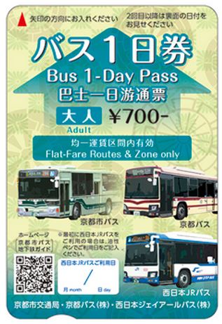 京都巴士及市巴士一日券